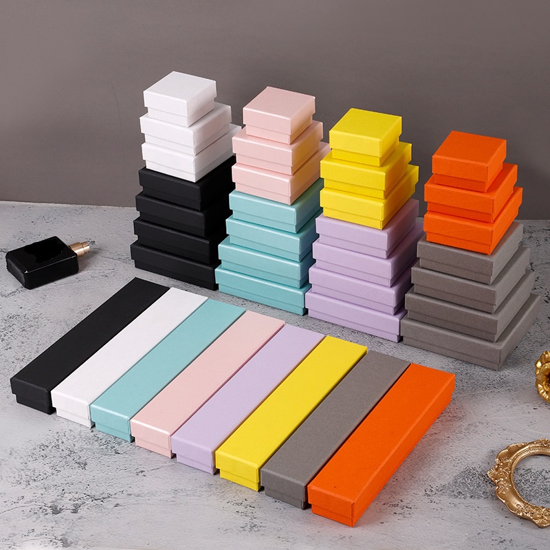 Fashion Paper Jewelry Packaging Boxes For Necklace Bracelet Ring Sets
